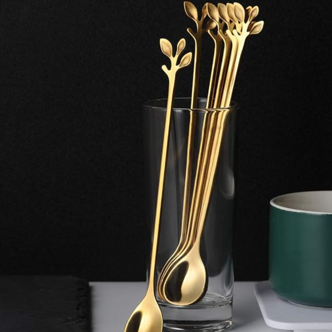 Tall Leaf Handle Spoon