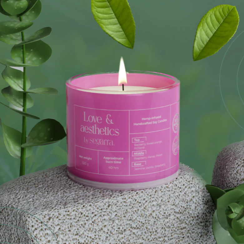 Love & Aestetics Hemp Infused Scented Candle