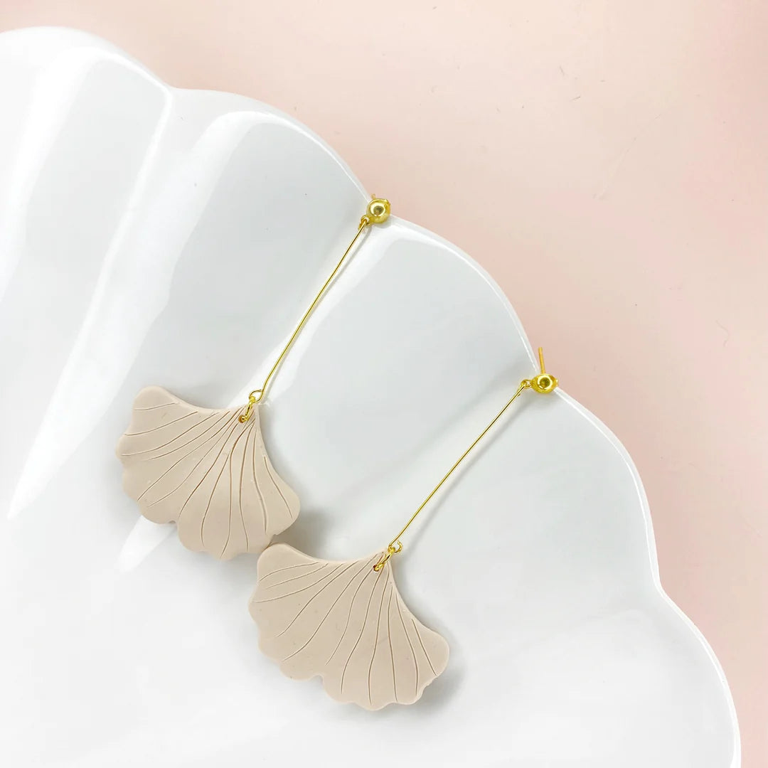 Handmade Viola Earrings in Ivory