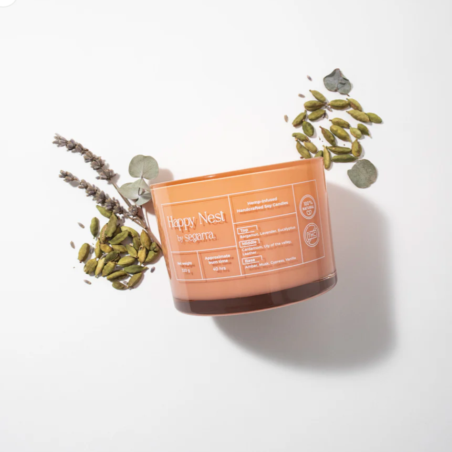 Happy Nest Hemp Infused Scented Candle