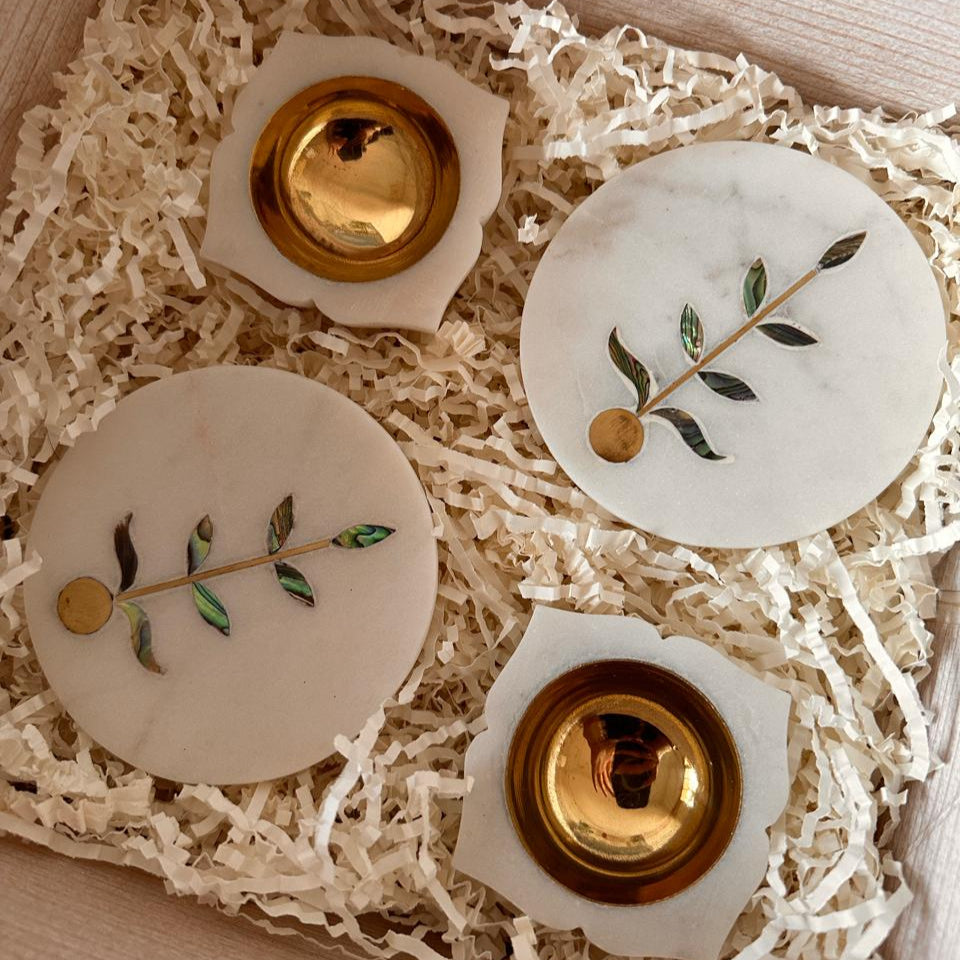Marble Coasters & Tea Lights